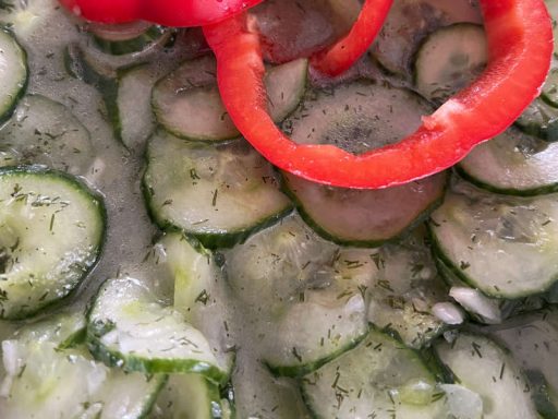 Vegetarisches Catering Berlin mit Gurkensalat.