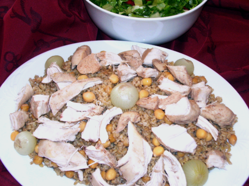 Arabisches Buffet Berlin mit Bulgur Bidfin.